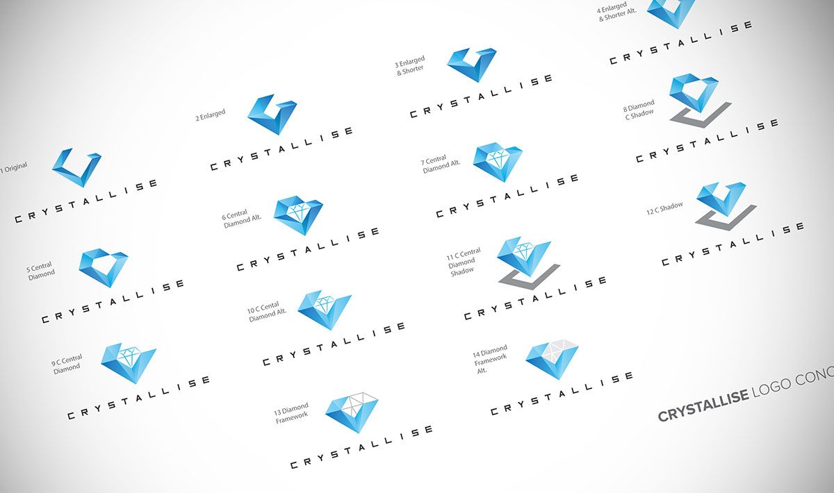 Blue Lights Digital Project Crystallise Logo Design Graphics