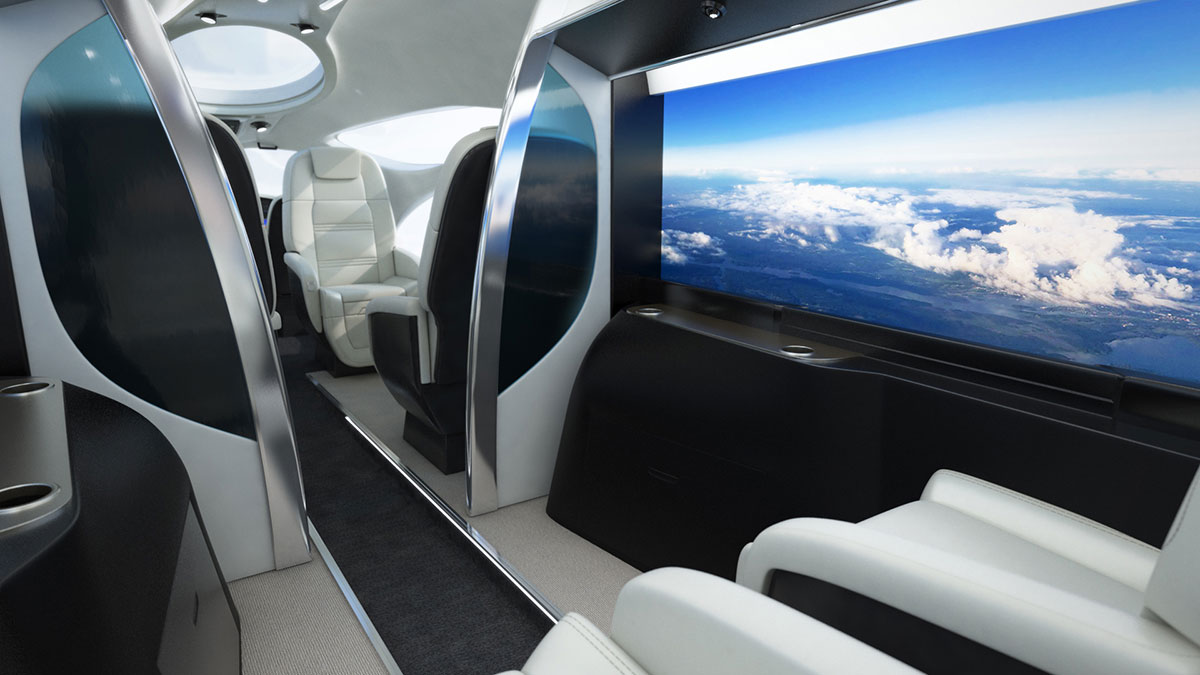 Samad Aerospace Starling Hybrid Jet Interior 3D CGI Render